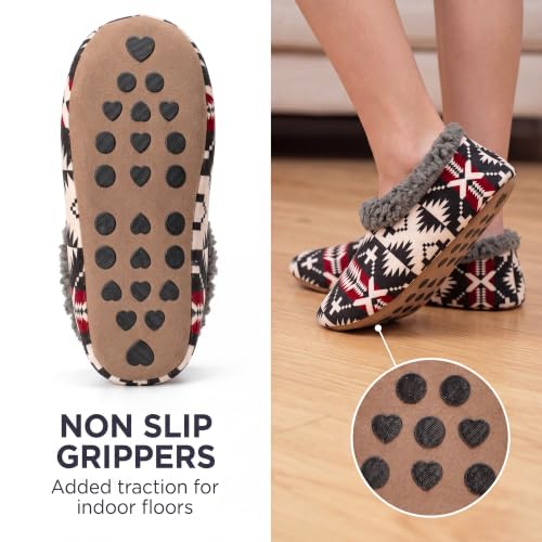 Image of Cozylook Fuzzy Slippers for Women Indoor Soft Sole Slipper Socks | Warm plush feel, non slip grippers, easy step-in, flexible bottom, bedroom and home wear