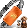 Collar antiladridos para perros grandes, medianos y pequeños, recargable, collar inteligente, eficaz, con sensibilidad de 7 niveles, 3 modos de pitido y vibración, impermeable, naranja