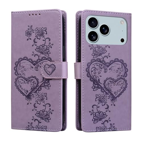 Étui portefeuille en cuir pour AP17 Pro Max violet BOLELAW