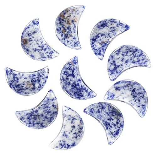 Nupuyai 4pcs Moon Shape Sodalite Crystal Palm Pocket Worry Stone Set - Image 3