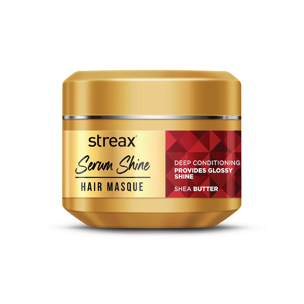 Streax Serum Shine Hair Mask - 200 Grams | For Dull Hair |Infused With Shea Butter | Hair Masque For Unisex - All Hair Types