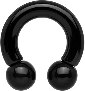 Titanium IP Over 316L Surgical Steel Circular Horseshoe Barbells - coolthings.us