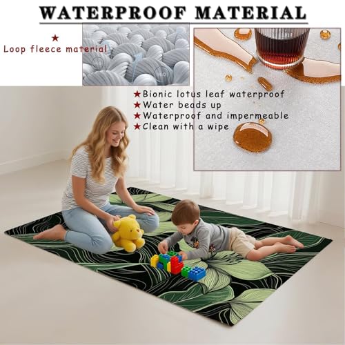Tapis antidérapant carpet rectangulaire résistant et lavable pour le salon