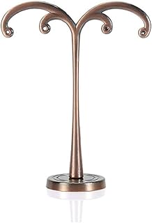 Jewelry ジュエリーラックイヤリングホルダーオーガナイザースタンドディスプレイジュエリーストレージブレスレットラックジュエリーオーガナイザーディスプレイラック(色:黒、サイズ:無料)、サイズ:無料、色:シルバー (Color : Bronze, Size : Free)