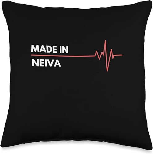 Made In Neiva Colombia Co. Inc. Made in Neiva Colombia - Almohada de ciudad natal de la ciudad natal, 16 x 16 pulgadas, multicolor