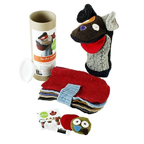 Cate & Levi - Hand Puppet Making Kit - Premium Reclaimed Wool - Machine Washable (Dog)