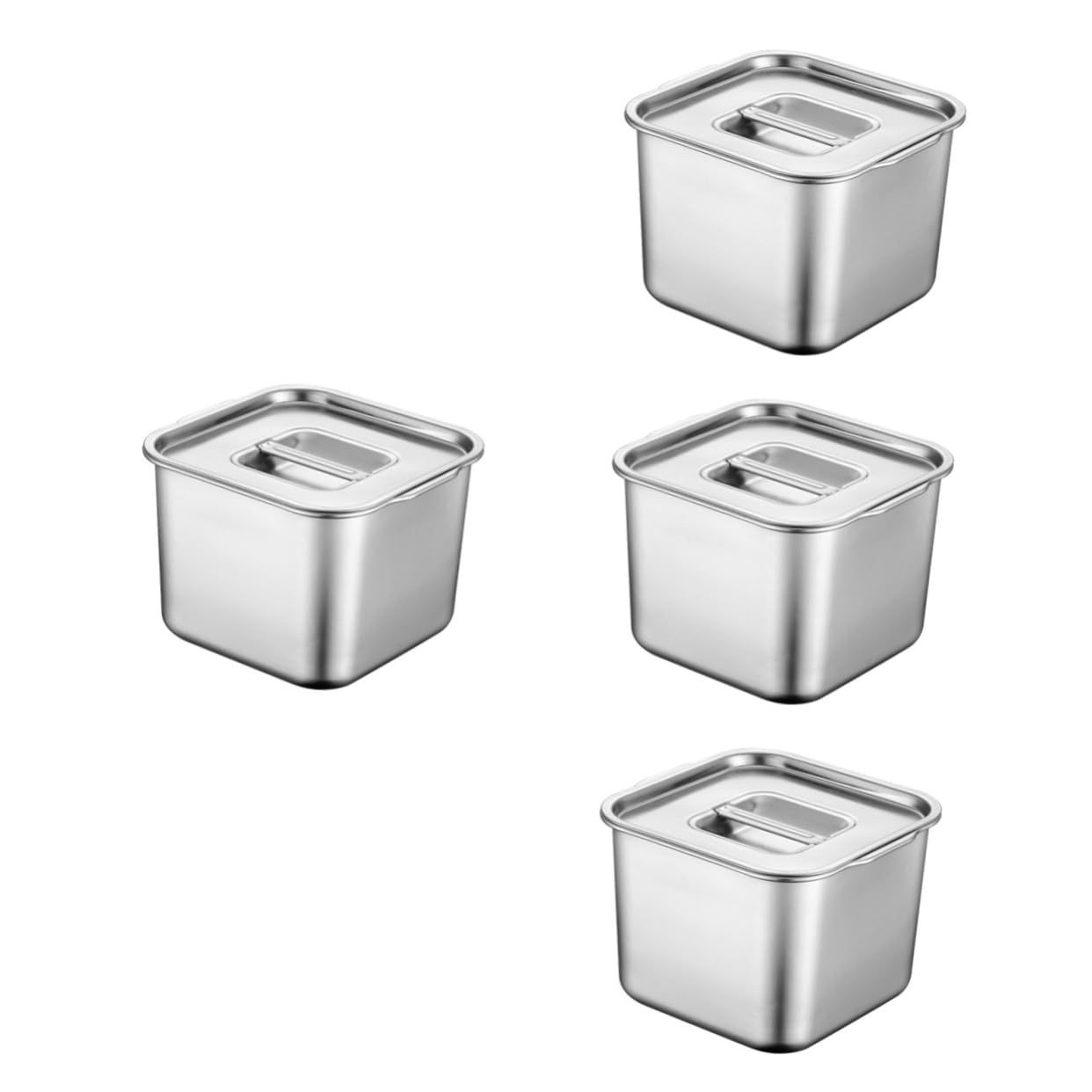 ABOOFAN 4 Stück Gewürzbox aus Edelstahl stainless steel ausstecher rentier Zuckerhalter Vorratsglas für Gewürze Fass kleine Werkzeuge Lagertank Vorratsdose Rostfreier Stahl