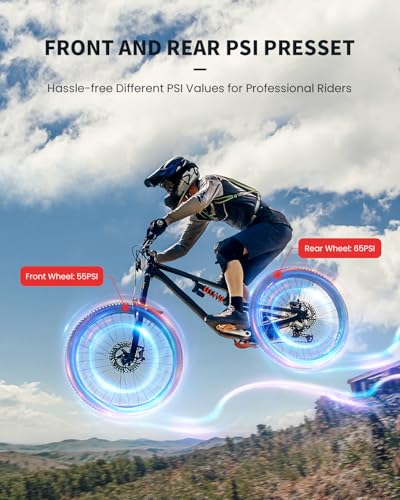 Bomba elétrica para bicicleta LASFIT BM1 [Inflação 2024 Ultra 2X rápida] Compressor de ar portátil c