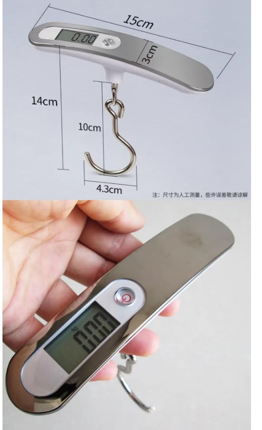 WH-A20 - Báscula de viaje digital portátil con gancho grande de 50 kg
