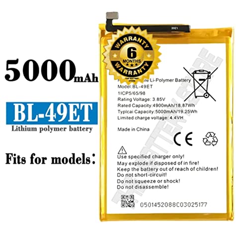 Image of THE BATTERY STORE Original bl-49ET Battery for Tecno Pouvoir 3 Air LC6 Battery with 6 Month Warranty and high Capacity Battery Backup. (BL-49ET)
