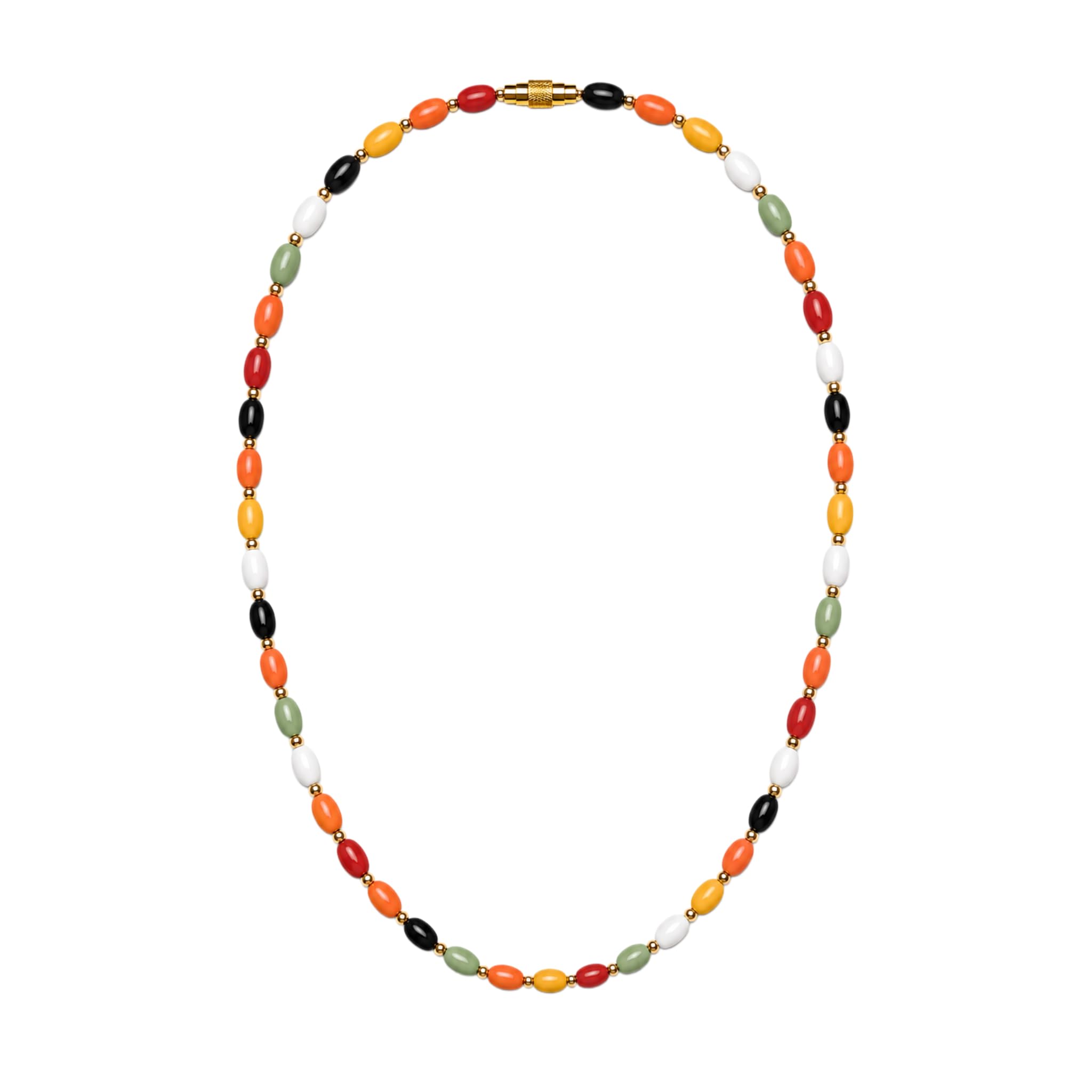 Poohit Collections Single Layer Rice Beads Fancy Moti Mala With Screw 20 Inch for Girls & Women-picture-20