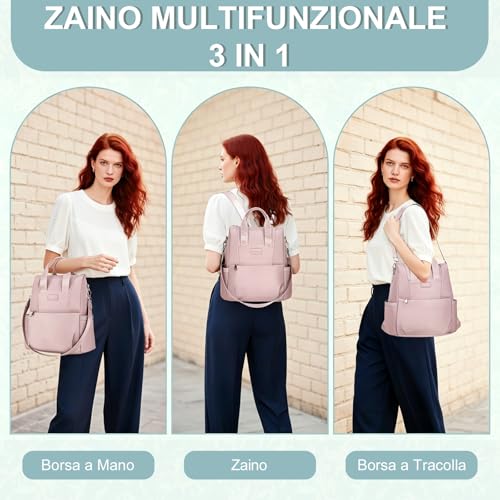 Miniatura 2 de Eshow Mochila Mujer Antirrobo, Bolso Casual Para Viaje Escuela Universidad Compras Y Trabajo