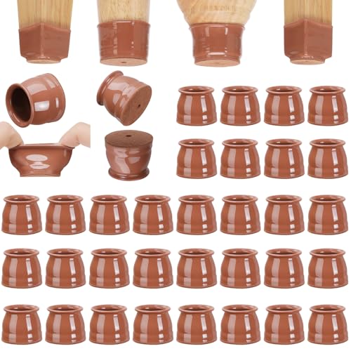 CHUNZEXI 32 Pack Chair Leg Floor Protectors for Hardwood Floors, Silicone Felt Covers Pads Caps, Protect Wood Furniture Feet Floors Noise Reduce and Scratch (Universal Large) by CHUNZEXI - Used condition - US$12.26