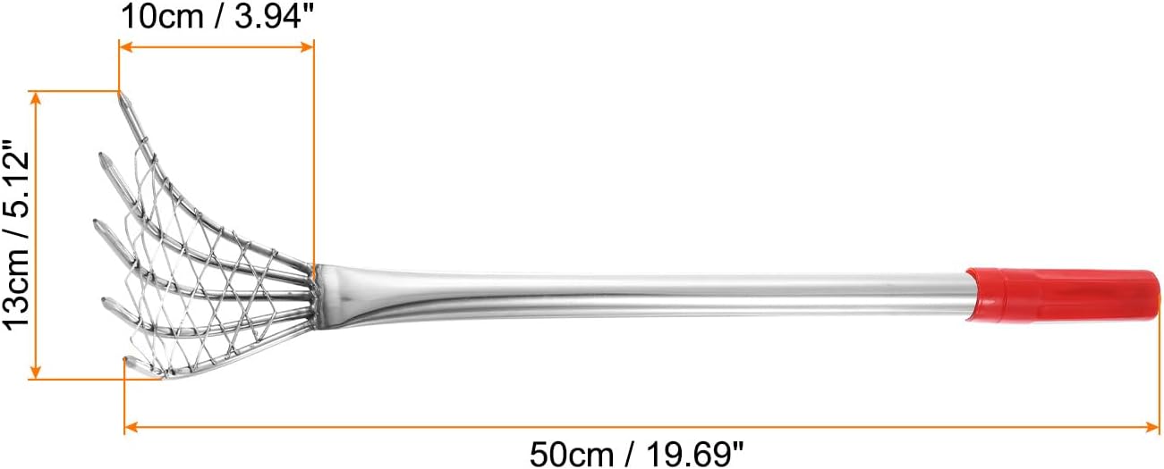 HARFINGTON 2pcs Clam Rake 20" Small Shells Clam Digger Soil Tiller Grass Rake with Ergonomic Handle for Seafood Digging Rake Gardening Cultivating Yard