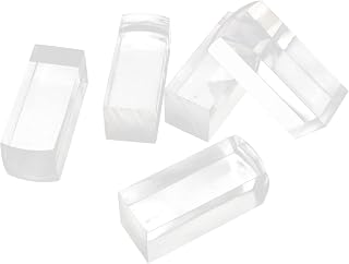 Uonlytech 5 Piezas Transparente de Manualidades DIY Material Orgánico Estampado Cuadrado