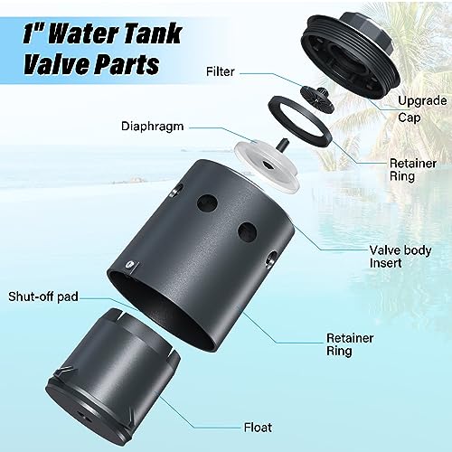 Image of 1 inch Float Valve Watering System Designed for Water Level Control, Automatic Filling & Shut Off, Ensure Reliable Water Supply, Nylon Resin Float Valve for Livestock Troughs, Stock Tank, etc. - 718H