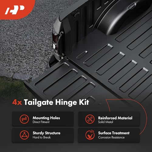 A-Premium Rear Tailgate Hinge Kit Compatible with 1992-2000 Chevrolet Chevy & GMC - Silverado 1500 Sierra 2500 C1500 C2500 C3500 K1500 K2500 K3500 C3500HD by A-Premium - Used condition - Image 5