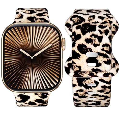 Ya en manzanajugosa.com: Jrkvniv Correa Deportiva Compatible con Apple Watch 38mm 40mm 41mm 42mm(Series 10), PatróN Impreso de Silicona Suave Correas para iWatch Series 10 9 8 7 6 5 4 3 2 1 SE, Leopardo