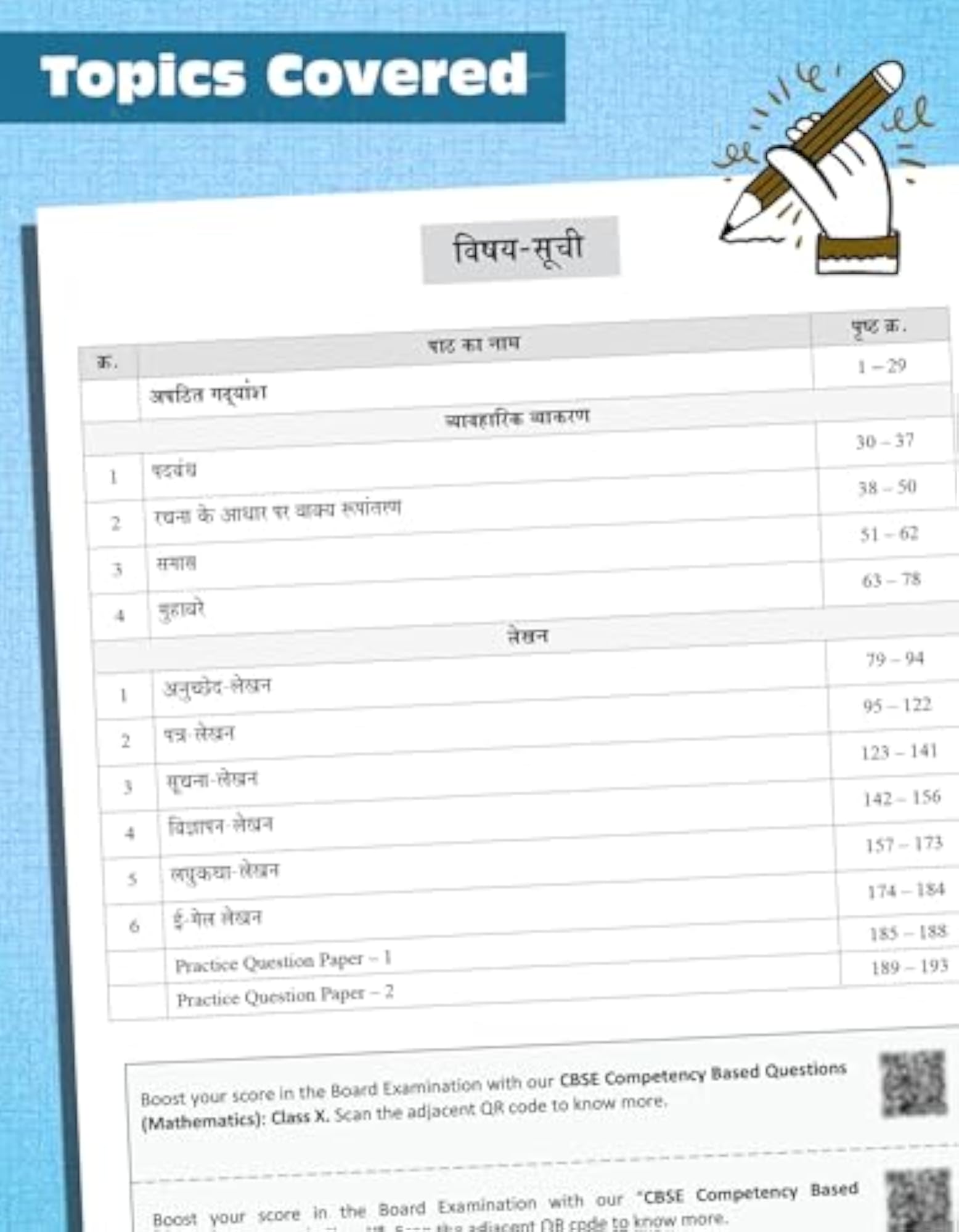CBSE Class 10 Hindi Grammar & Writing Skills Notes