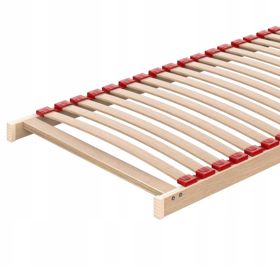 Lux Basic Sommier de lit, Bois de Bouleau, 70x200 cm, 28 Lattes Flexibles, Charge maximale 200 kg, Hauteur 7 cm