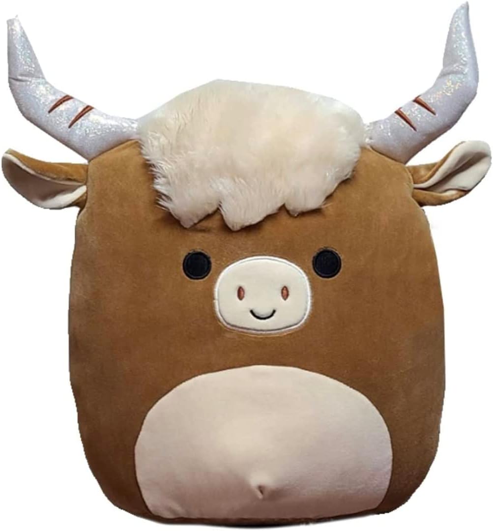 Squishmallows Official Kellytoy Squishy Soft Plush Farm Squad (12 inch, Calton The Highland Cow)