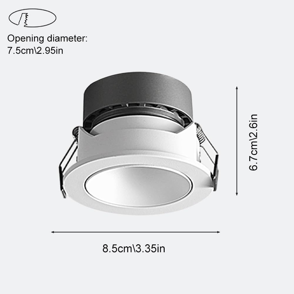 Waterproof Hallway Ceiling Spotlight Accent Lights IP65 Art Gallery Recessed Ceiling Downlight Fixture Modern Round Bathroom Flush Mount Ceiling Light For Toilet Kitchen Balcony Bedroom Office