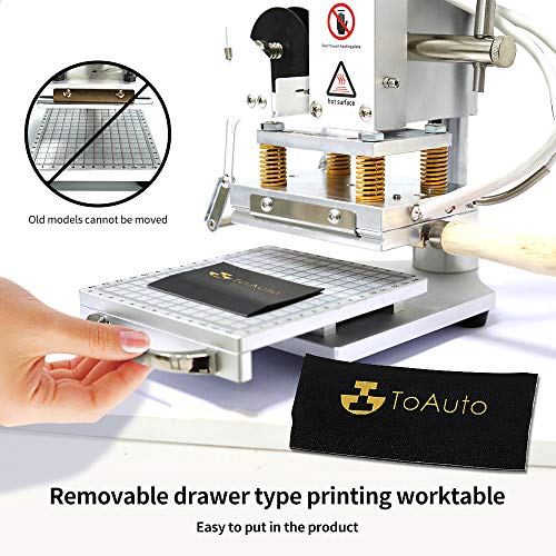 image for TOAUTO 110V Hot Foil Stamping Machine 10x13cm with T-Slot & Movable Ta