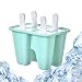Produktbild EisföRmchen Popsicle Formen Set Eisform Silikon EIS Stiel Form Stieleisformer BPA Frei, Mini Eisform FüR Kinder Or Baby Mit Tropfschutz (Grün)
