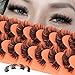 Full Cluster Lashes Natural Strips False Eyelashes Wispy Individual Lashes that Look Like Extensions 7 Pairs Multipack by Eefofnn