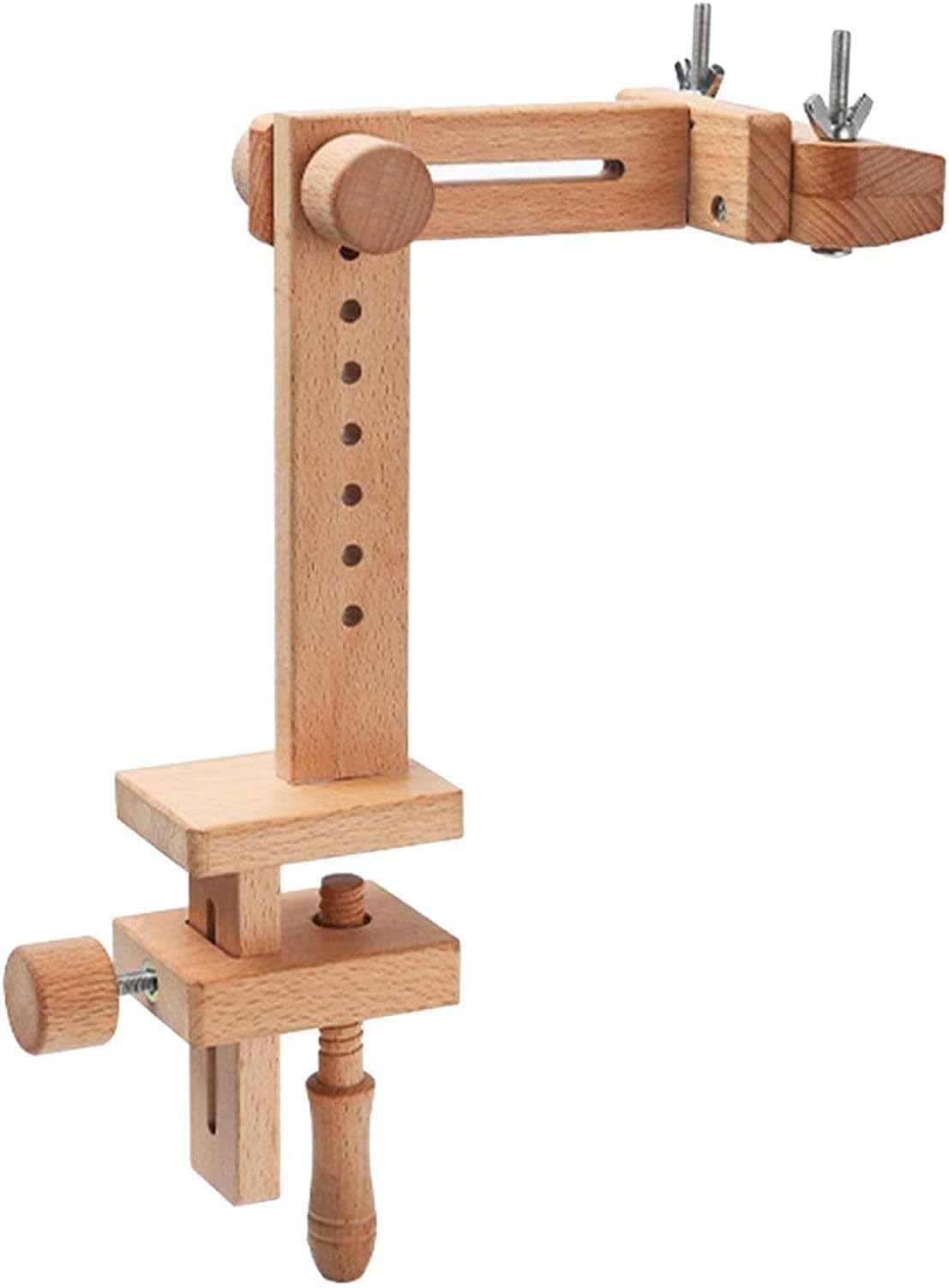 Soporte de Mesa Giratorio para Bastidor de Bordado de Madera con Abrazadera para Punto de Costura y Manualidades, Bend, Bend