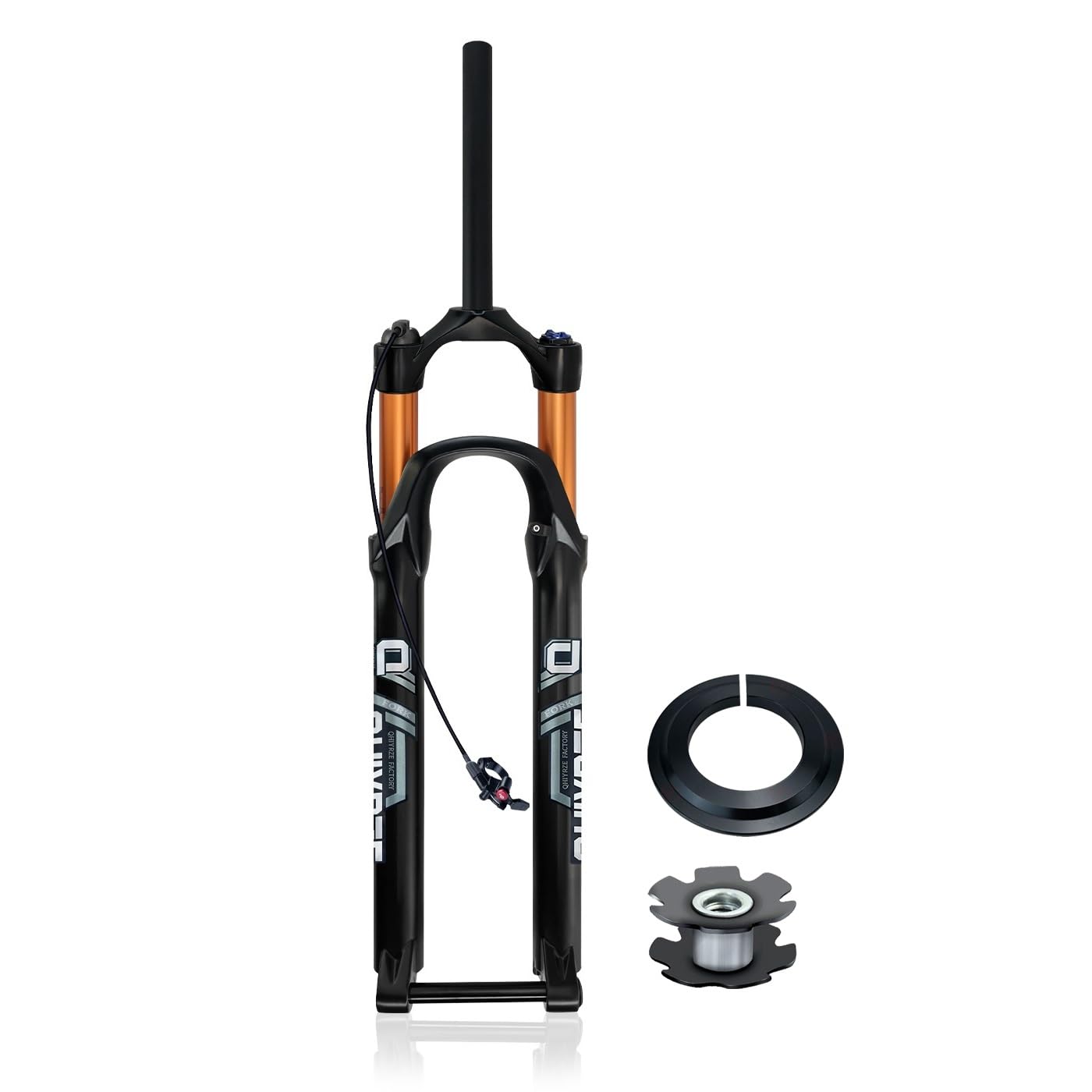 Horquilla De Suspensión Bicicleta De Montaña 27.5/29'' Boost MTB Horquilla De Aire Recorrido 120mm Ajuste De Rebote 15x110mm Eje Pasante Horquilla Delantera