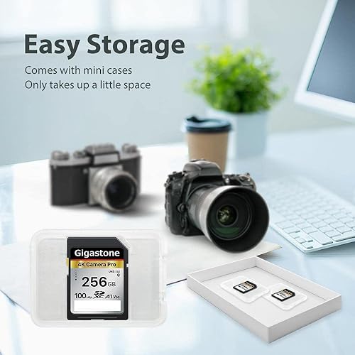 Miniatura 7 de Gigastone Tarjeta de memoria SDXC de 256 GB serie 4K Pro Velocidad de transferencia de hasta 100 MBs compatible con videocámara Canon Nikon Sony, A1