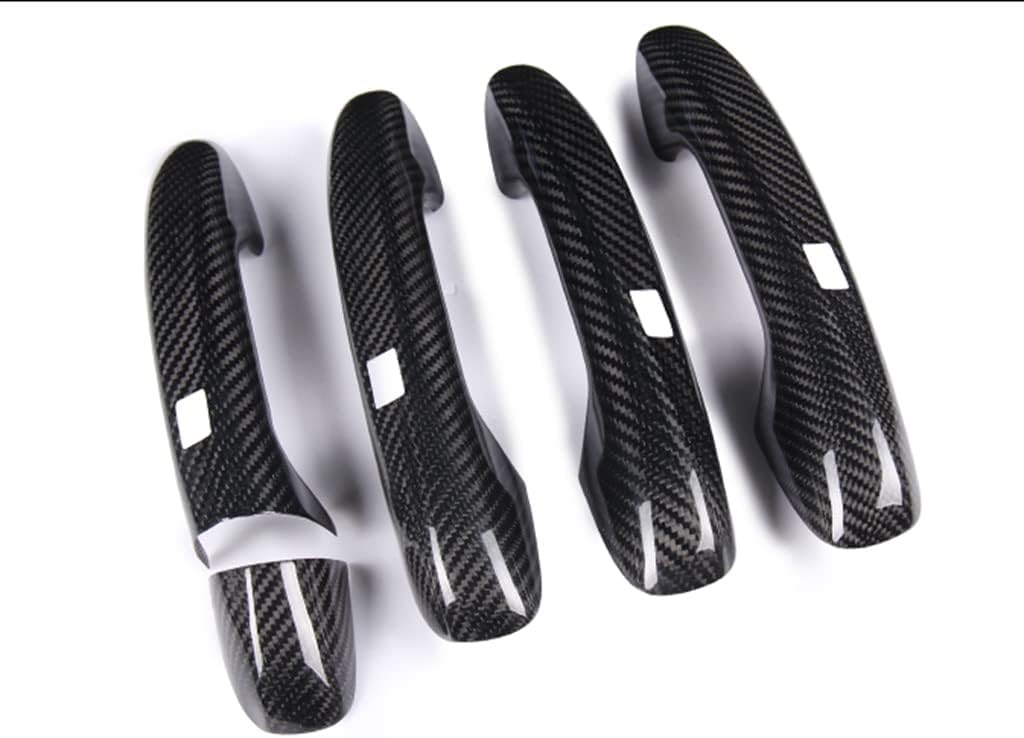 New Carbon Fiber Handle Covers Compatible with Mercedes Benz GLS X167 2020-2023 GLS350 GLS400 GLS450 GLS580 (Four Door with Touch Auto Lock)