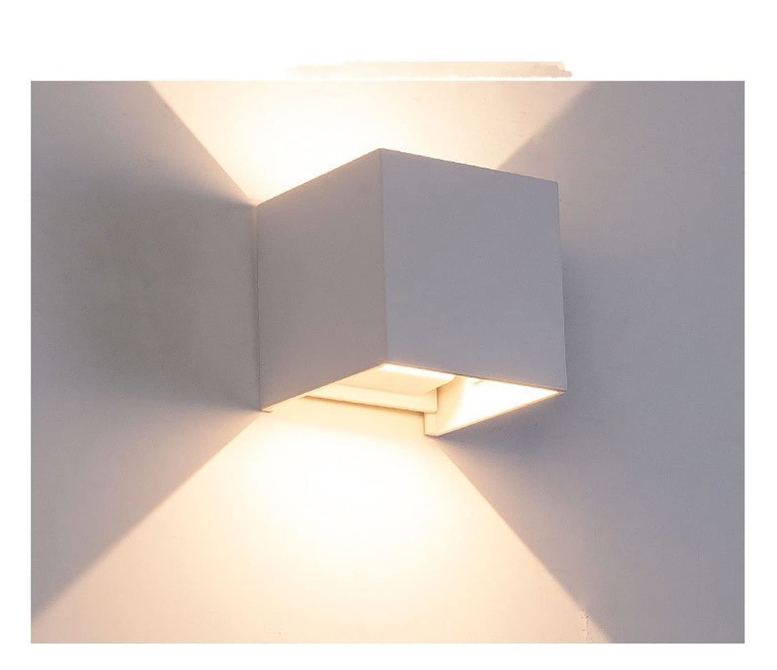 Aplique de pared LED 12W IP65 para exterior e interior con cubo de luz regulable