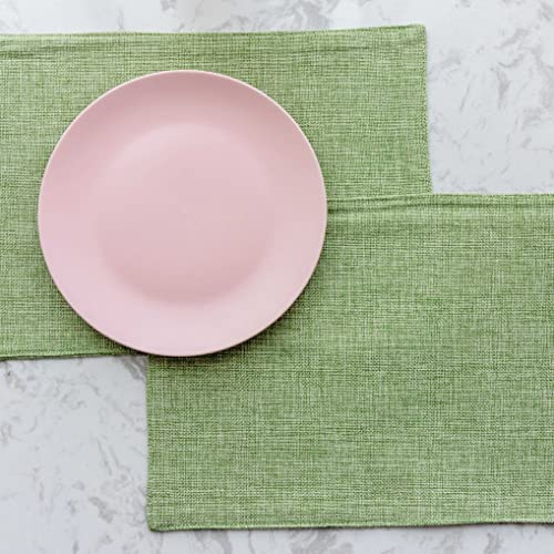 Demetex Green Placemat Set Of 4 Washable Place Mats Placemats For Dinner Heat Resistant Sage Placemat For Dining Table Kitchen Table Mats Summer, Green #TOP4