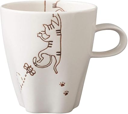 Amazon Co Jp 波波佐見焼 マグカップ 肉球 菊祥 ぶら下がり猫 マグ おしゃれ かわいい ねこ 猫 ぶらさがりネコ トラ ホーム キッチン