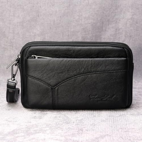 Image of Leather Clutch Purse Wallet Men Wrist Bag