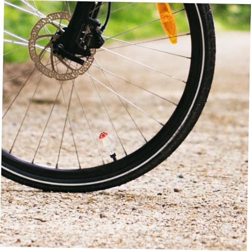 Totority 4 tapas decorativas para válvula de neumático, estilo seta, para bicicleta y auto miniatura 5