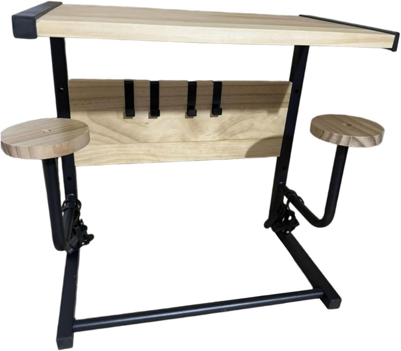 Sturdy Wood/Metal Holder for Racing Gear Garage Rack & Decorative Living Space Nonslip Motorcycle Helmets Showcase