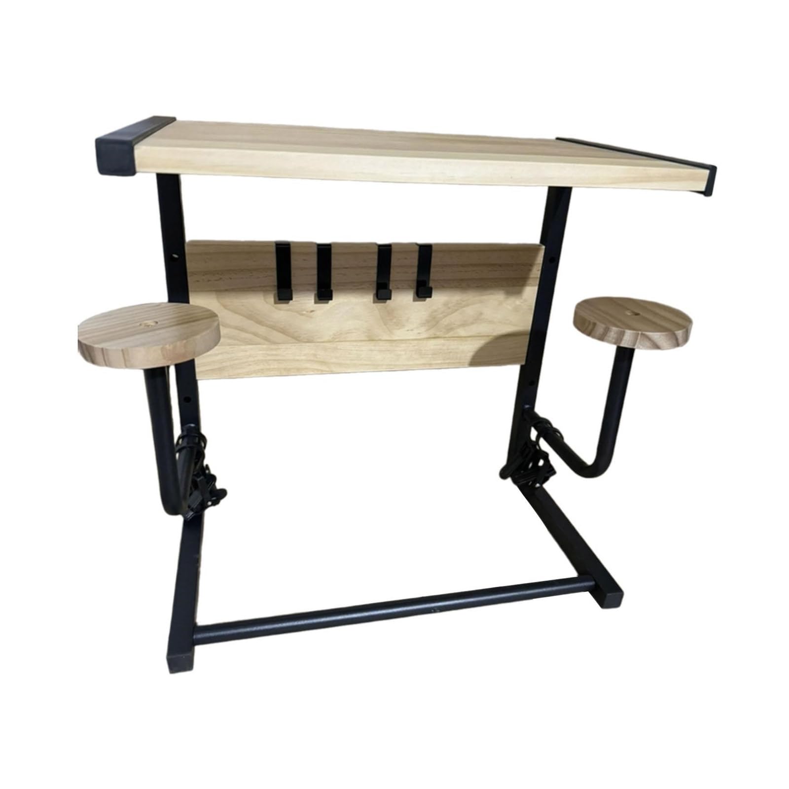 Base antiscivolo Espositore Mensola In Legno E Struttura Metallica Scaffale Per Casa Garage Decorazione Caschi Moto Espositore In Legno E Metallo