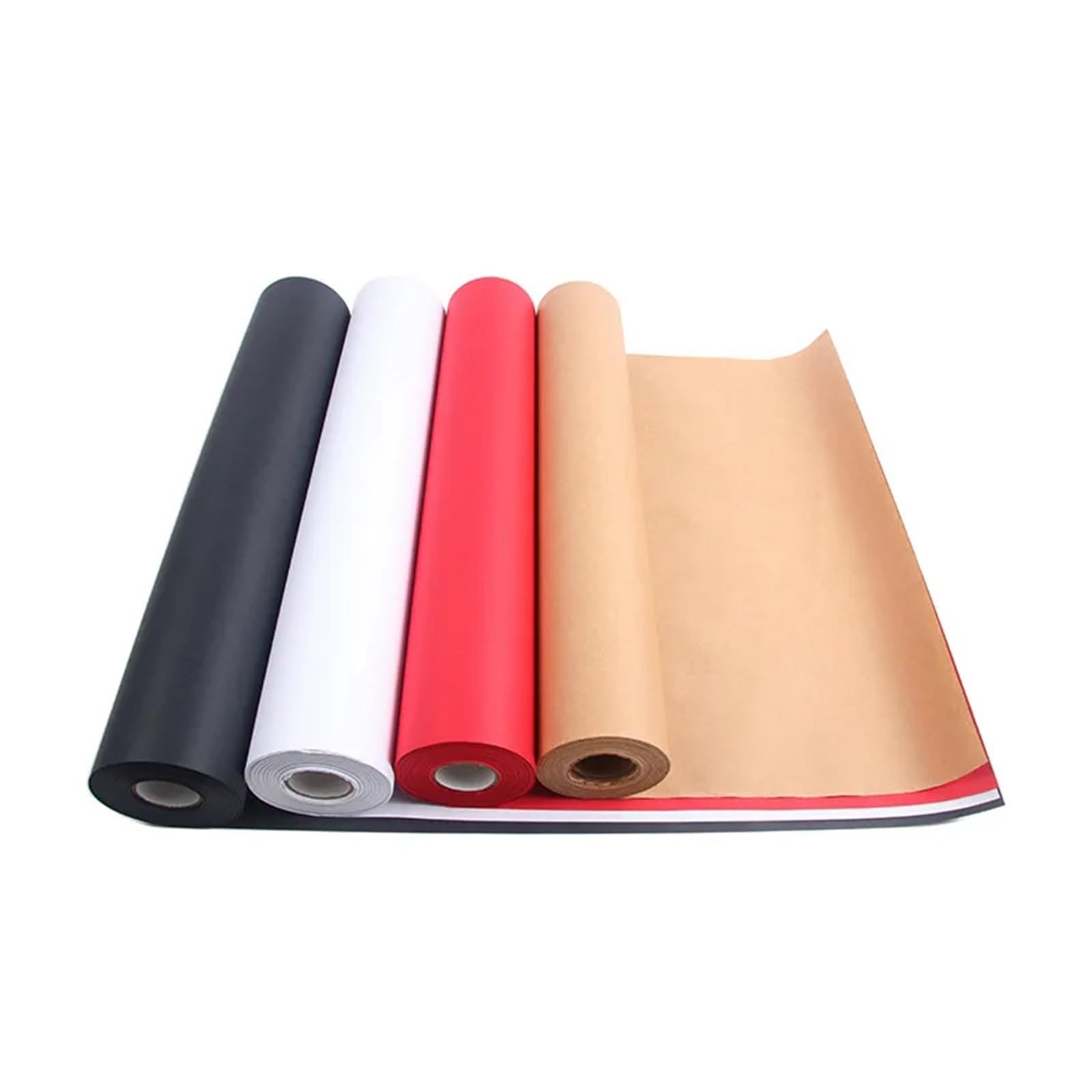 Rouleau de papier d'emballage pour Mariage et Fête | Papier épais coloré d'album d'album de carton d'emballage de conception simple(Black 50cmx3.0m)