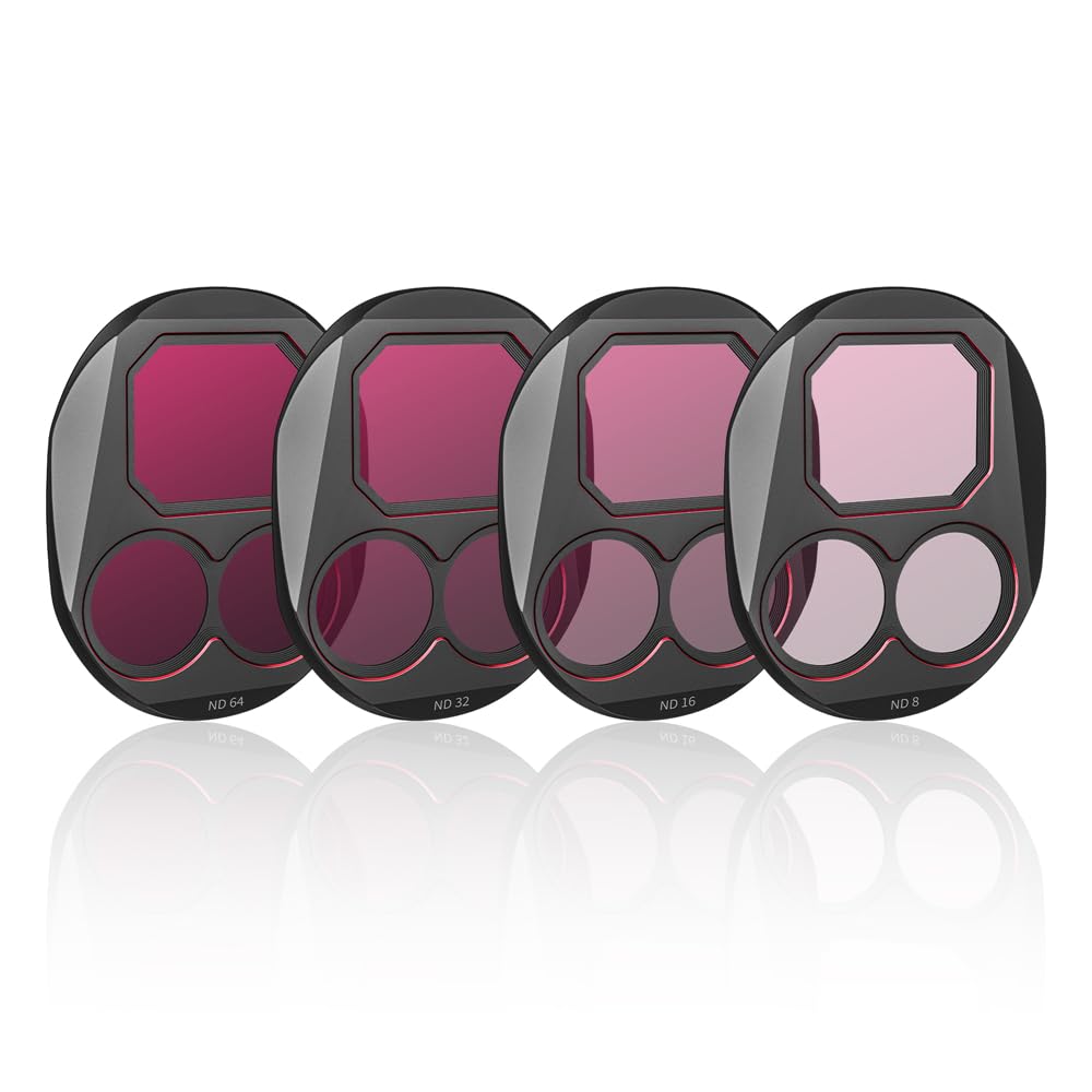 Juego de filtros ND&CPL para DJI Mavic 4 Pro, ND8 ND16 ND32 ND64 CPL Filtros para DJI Mavic 4 Pro Drone, lente de cámara de densidad neutra filtro ND de vidrio óptico (ND8/16/32/64)