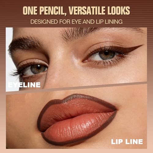 Image of Grey Black Matte Gel Eyeliner Pencil, Waterproof Smudge-proof Long Lasting Plum Eye Liner, High-Pigmented Smooth Creamy Formula for Mature Women, Eyes Makeup Pen with Sharpener