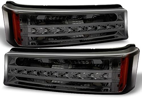 AKKON - For Chevy Silverado 1500 2500 3500 Avalanche LED Bumper Lights Turn Signal Lamps Chrome
