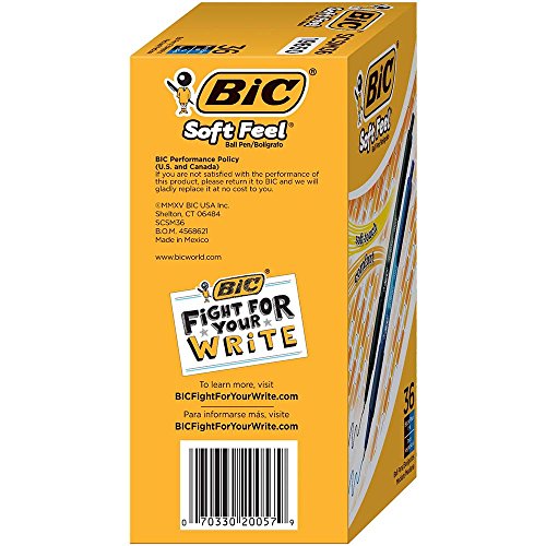 Bic SCSM361AST Soft Feel Assorted Colors Retractable Ballpoint Pens thumb #3
