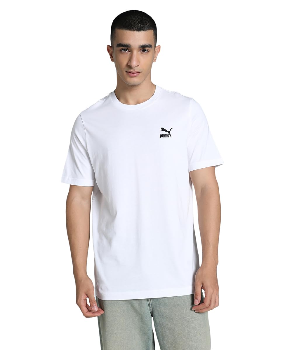 Erkek/Unisex CLASSICS Small Logo Tee-PUMA White Tees L