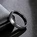 TRUMIUM 4mm Tungsten Wedding Band for Men Women Thin Gunmetal Black Plated Matte Finished Engagement Promise Rings Beveled Edges Comfort Fit Size 9