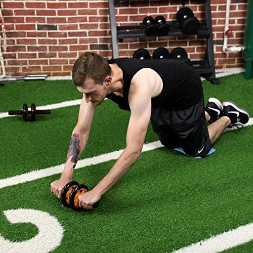 SONGMICS AB Roller AB Wheel Abdominal roller machine Wheel Non-Slip Extra Thick Knee Pad Mat