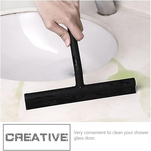 Miniatura 5 de Zerodeko 1 juego de escobilla de ducha de silicona para puerta de cristal para azulejos de ventana y vidrio de automóvil, color negro