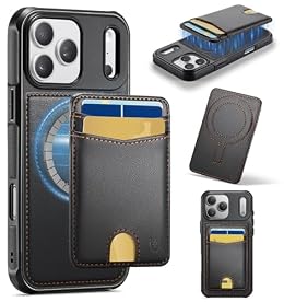 Usroom for iPhone 17 Pro Case Wallet Compatible with Magsafe, Black